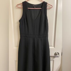 Banana Republic Black V-Neck Midi Dress